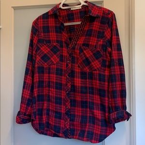 Like NEW Altar’d State Red and Blue Plaid Flannel